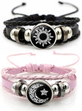 Pulseras pareja sol y luna