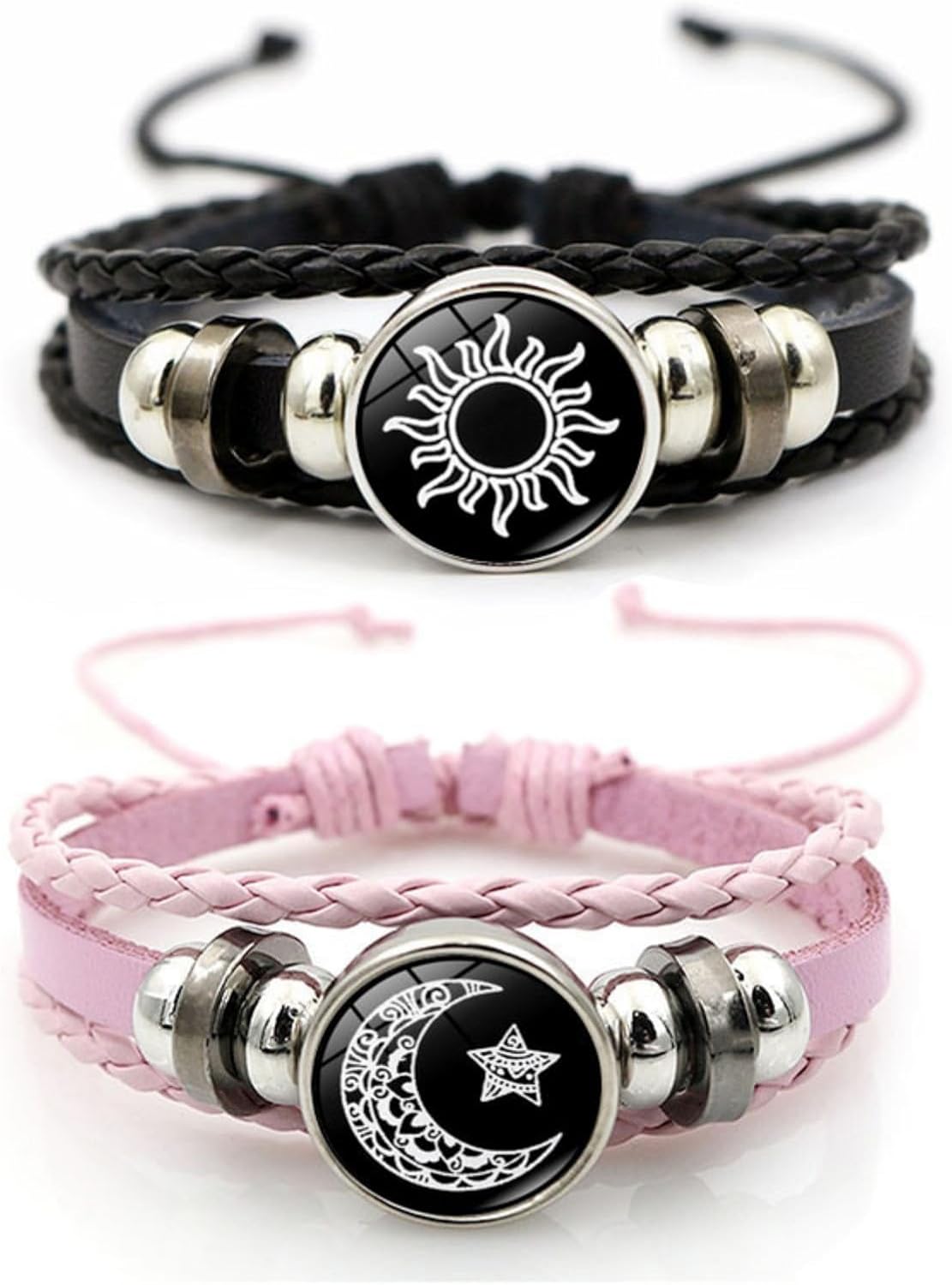 Pulseras pareja sol y luna